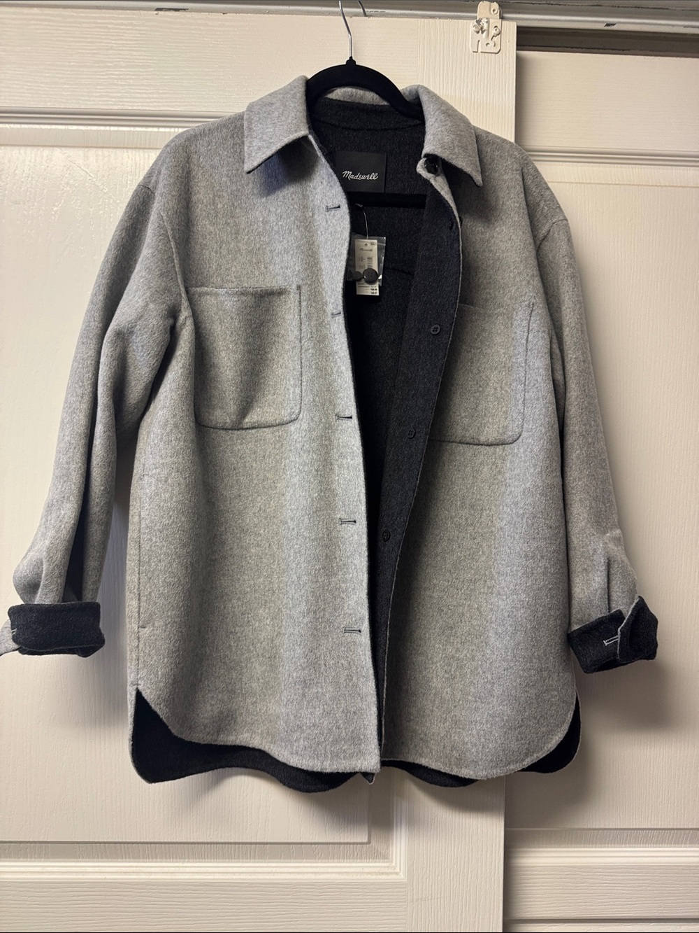 Madewell Women’s Light Gray Reversible Shacket